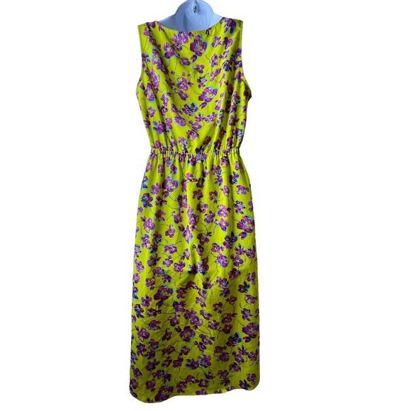 Daisy Fuentes High Low Floral Flowers Print Pattern Spring Sleeveless Dress NWT - Picture 10 of 16